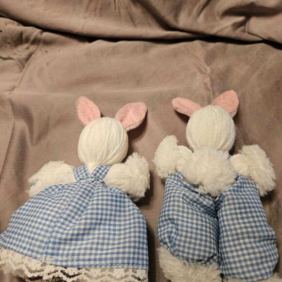 Handmade yarn bunny duo (item #2669) - Picture 5 of 7